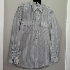 Crazy Cowboy Western Long Sleeve Shirt Rodeo Time